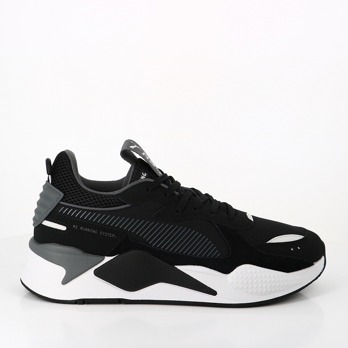 Puma chaussures puma  rsx suede black glacial gray noir