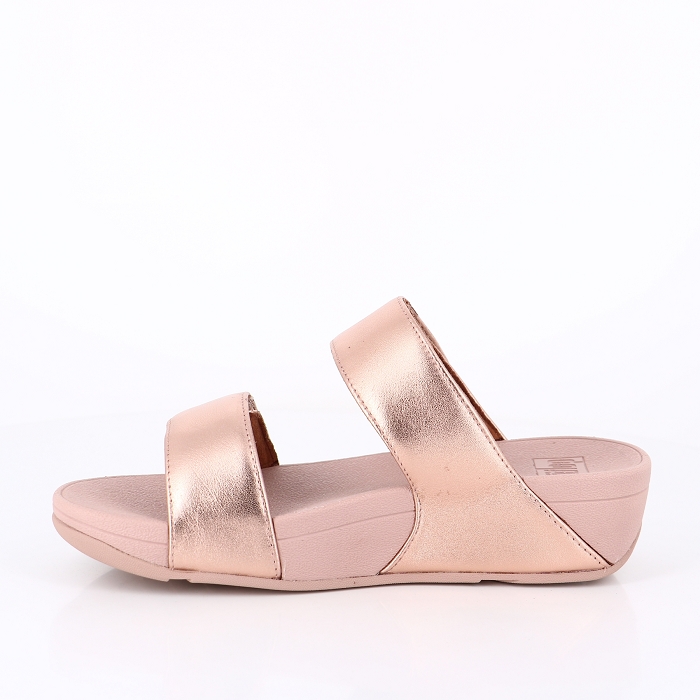 Fitflop chaussures fitflop lulu mules ajustables cuir metallise rose gold rose2530501_3