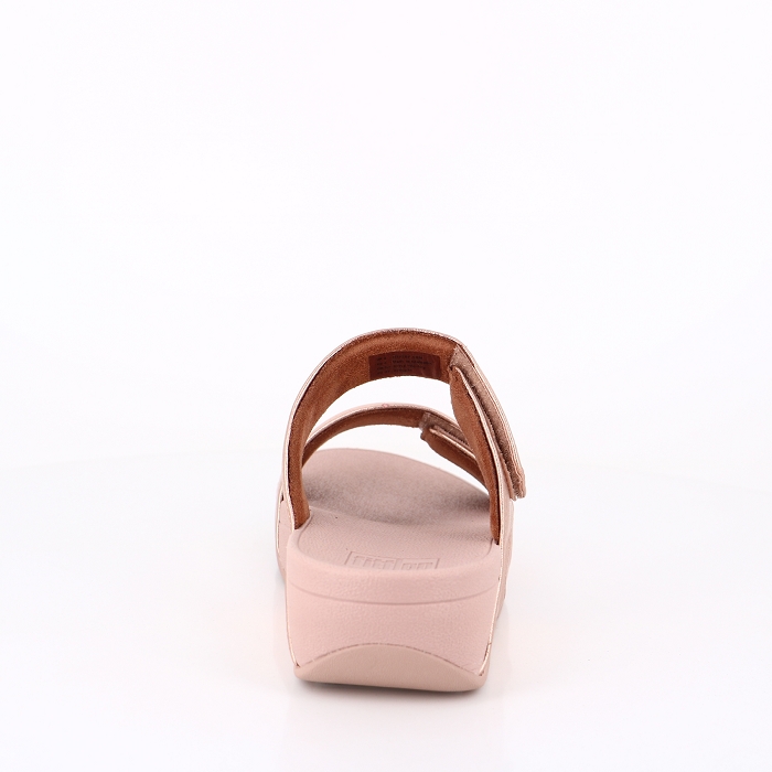 Fitflop famille fitflop lulu mules ajustables cuir metallise rose gold 2530501_4
