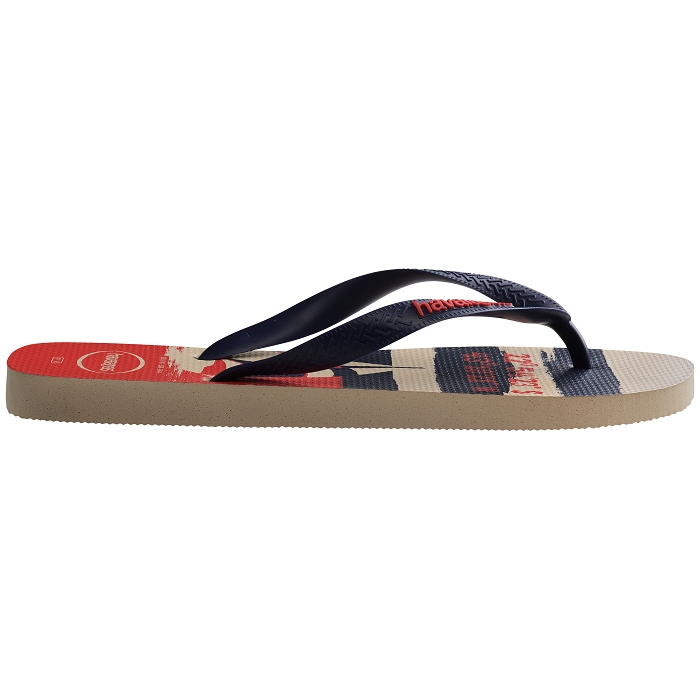 Havaianas chaussures havaianas top nautical beige straw navy blue 2534801_2