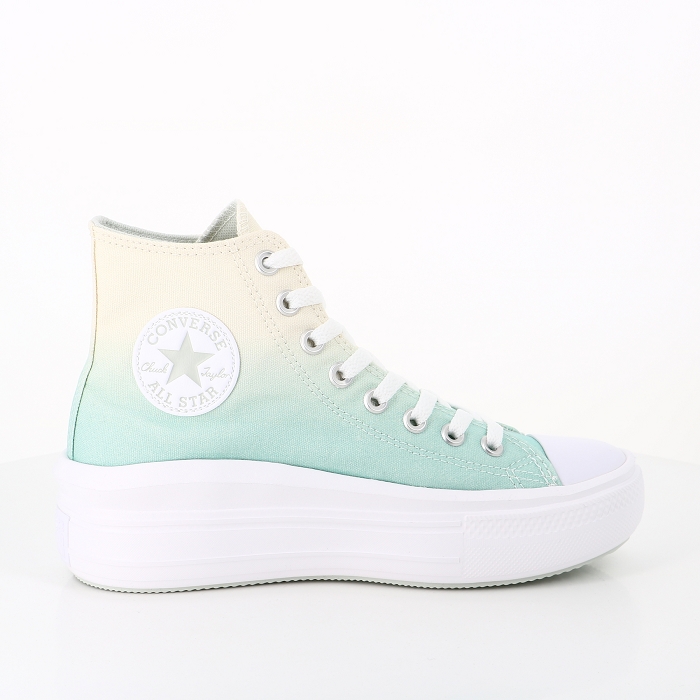 Converse chaussures converse chuck taylor all star move hi egret light dew white multicouleur