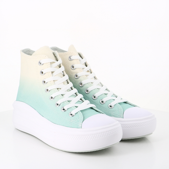 Converse chaussures converse chuck taylor all star move hi egret light dew white multicouleur6000101_5