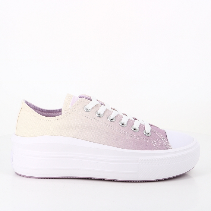 Converse chaussures converse move platform ombre aigrette amethyste pale blanc multicouleur