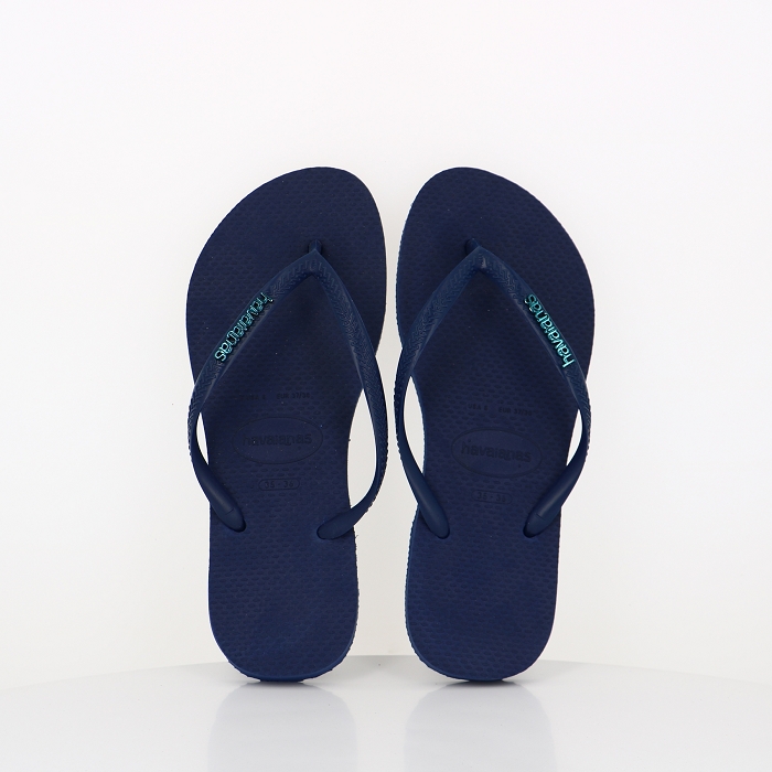 Havaianas chaussures havaianas slim logo metallic navy blue navy blue bleu6001801_1