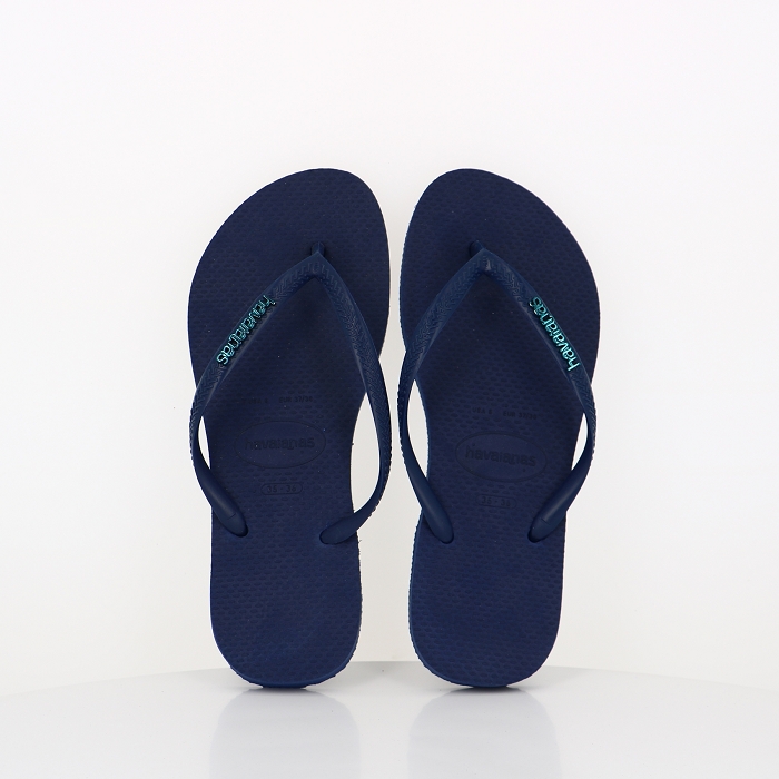 Havaianas chaussures havaianas slim logo metallic navy blue navy blue 