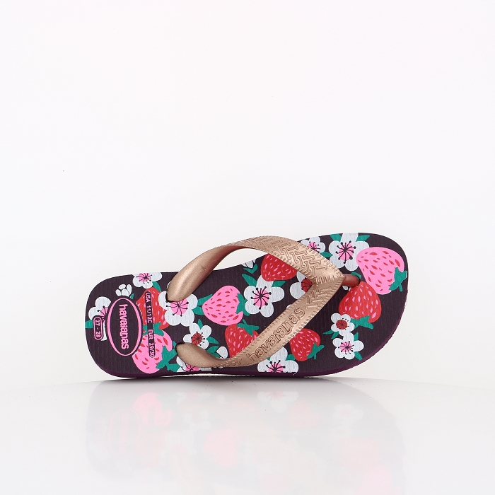 Havaianas chaussures havaianas enfant flores eggplant rose gold rose6003901_2