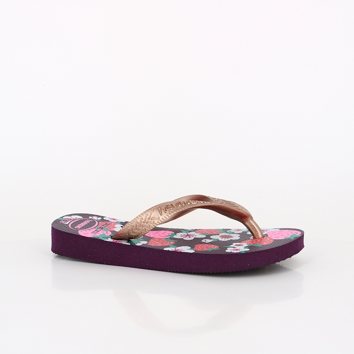 Havaianas chaussures havaianas enfant flores eggplant rose gold violet6003901_3