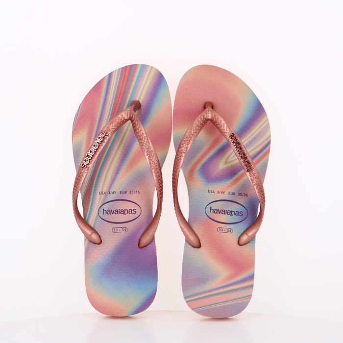 Havaianas chaussures havaianas enfant slim iridescent ballet rose rose