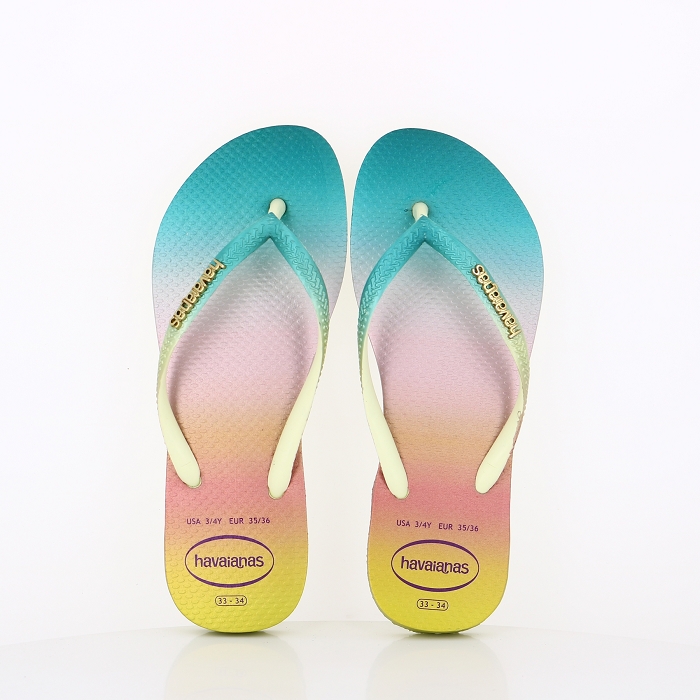 Havaianas chaussures havaianas enfant slim gradient citron vert vert