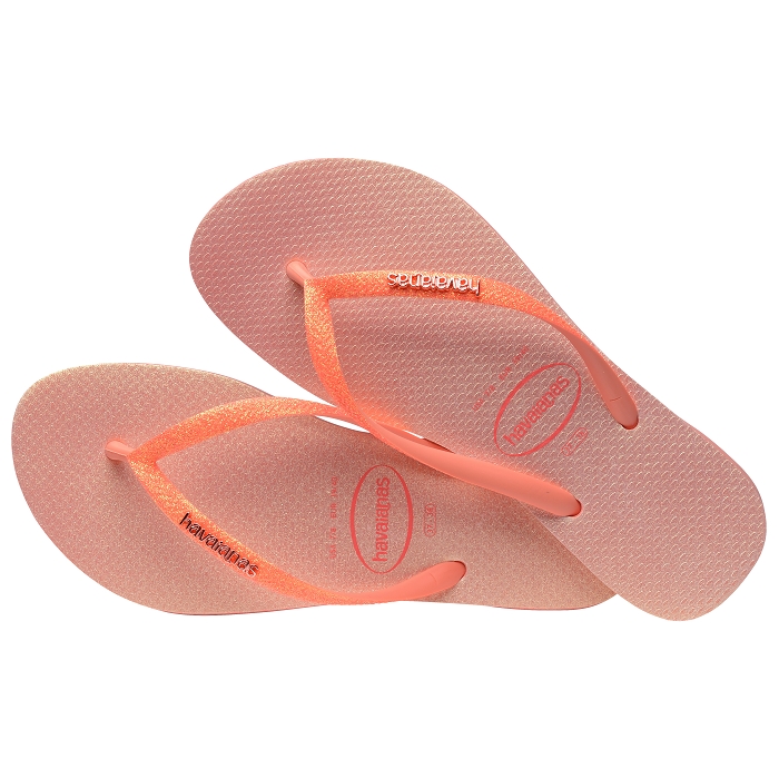 Havaianas chaussures havaianas slim glitter iridescent peach rose 6016401_3