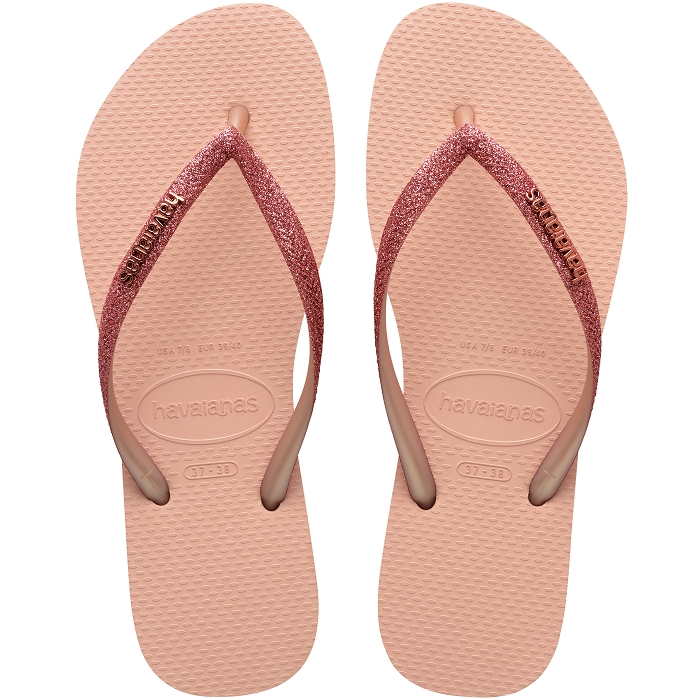 Havaianas chaussures havaianas slim glitter ii pink pink 