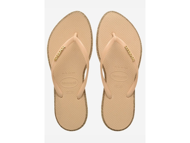 Havaianas chaussures havaianas slim point glitter dark brown 