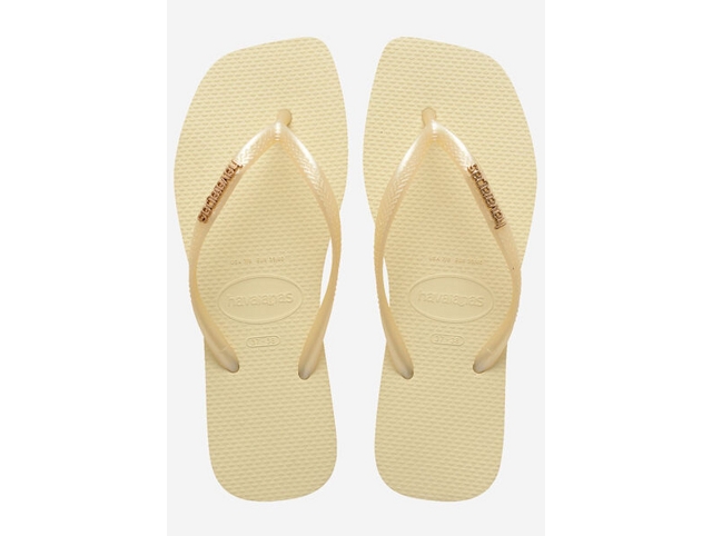 Havaianas chaussures havaianas slim square logo metallic butter cream 