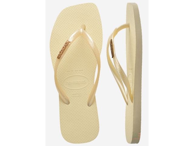 Havaianas chaussures havaianas slim square logo metallic butter cream 6020301_5