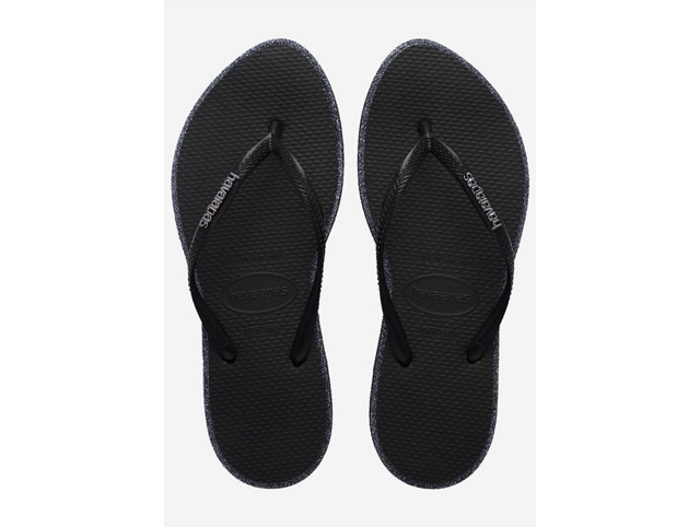 Havaianas chaussures havaianas slim point glitter black black 
