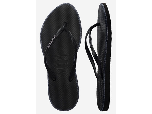 Havaianas chaussures havaianas slim point glitter black black 6020601_5