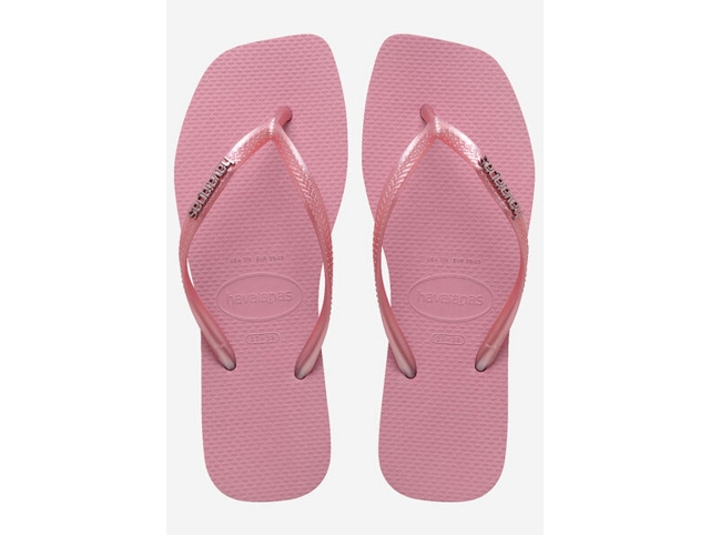 Havaianas chaussures havaianas slim square logo metallic rose chiffom 