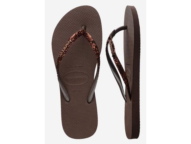 Havaianas chaussures havaianas slim glitter dark brown 6022601_5