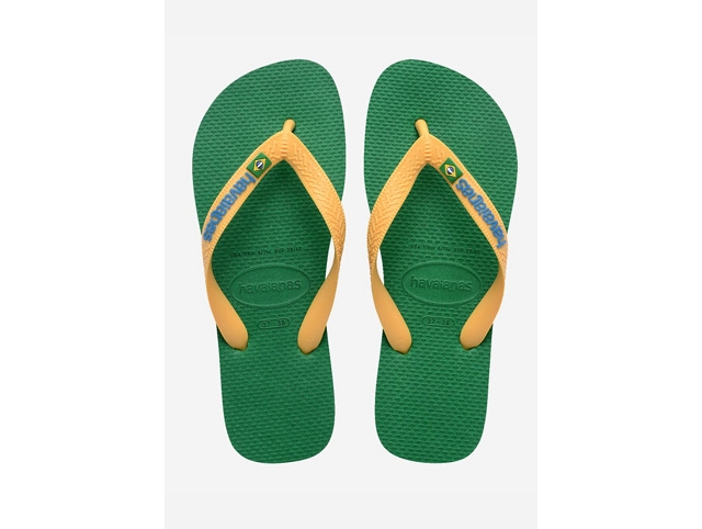 Havaianas chaussures havaianas brasil logo green yellow 