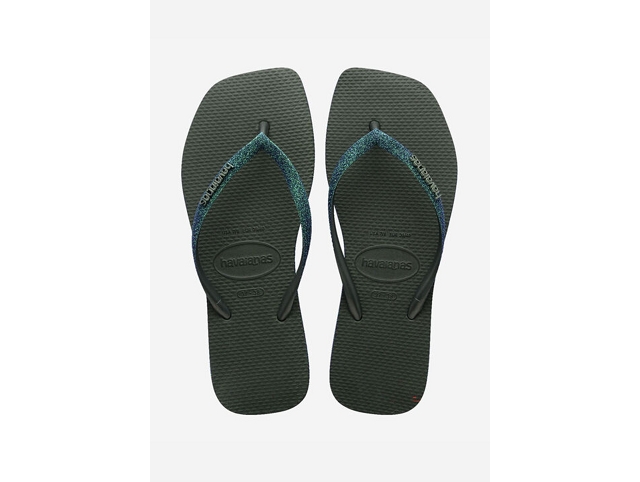 Havaianas chaussures havaianas slim square sparkle green olive 