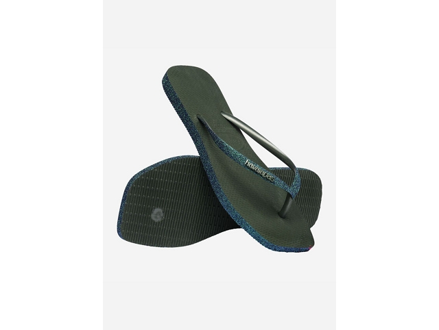 Havaianas chaussures havaianas slim square sparkle green olive 6024501_4