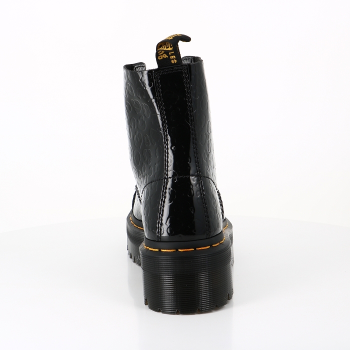Dr martens chaussures dr martens sinclair plateforme cuir verni gaufre leopard noir noir9000501_2