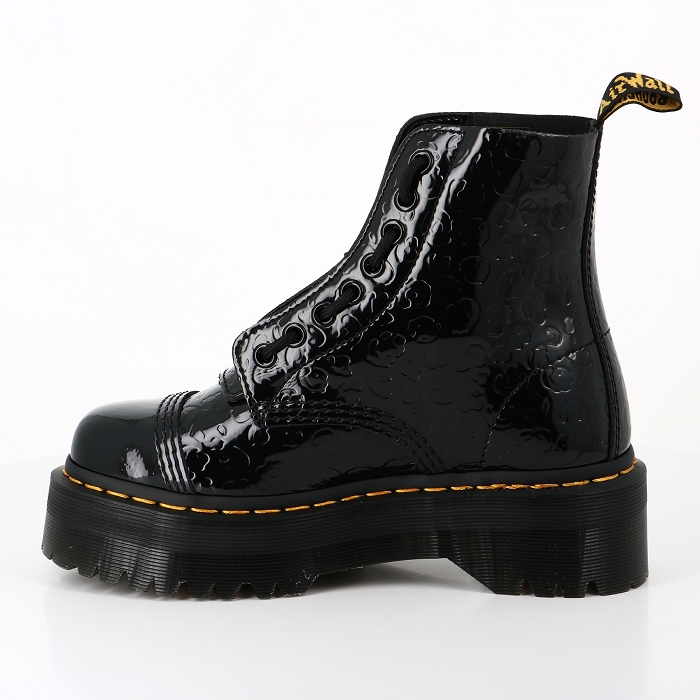 Dr martens chaussures dr martens sinclair plateforme cuir verni gaufre leopard noir noir9000501_3