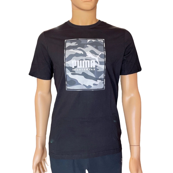 Puma textile puma tshirt box logo camo puma black noir