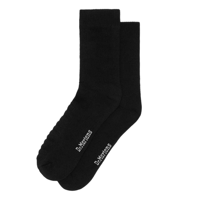 Dr martens textile dr martens chaussettes double doc en coton melange black noir