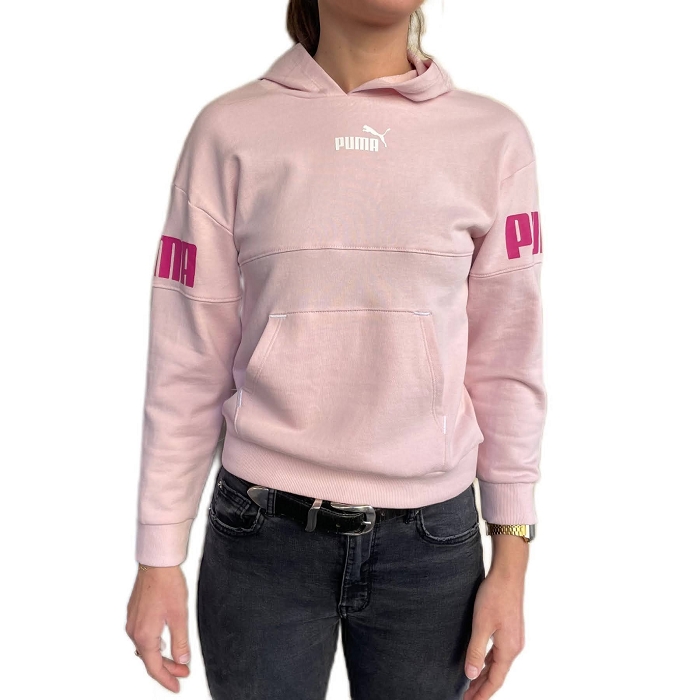 Puma textile puma enfant sweat a capuche rose rose