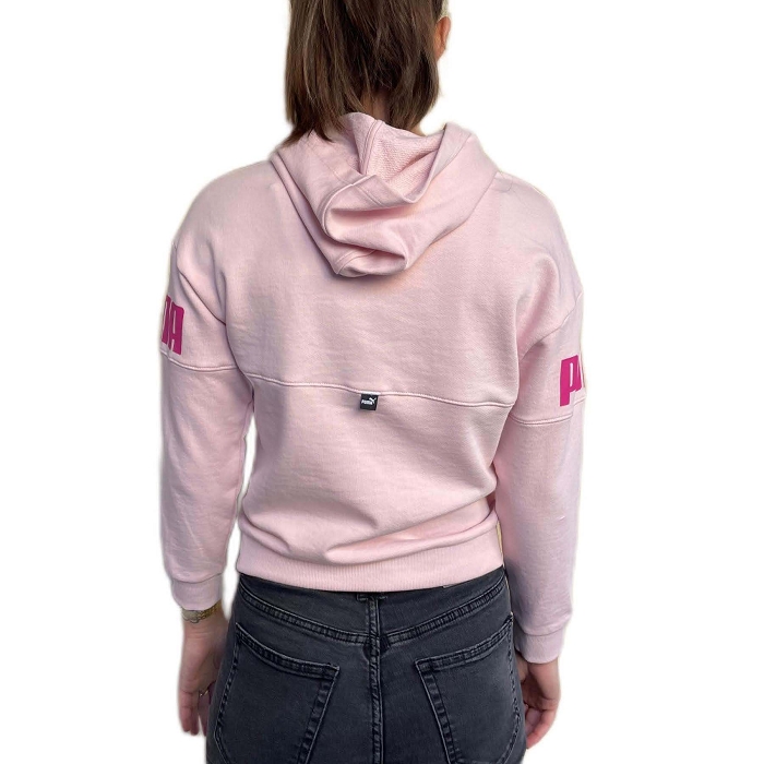 Puma textile puma enfant sweat a capuche rose rose9003701_3