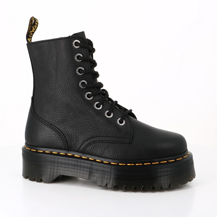 Dr martens chaussures dr martens black plateformes jadon iii cuir noir