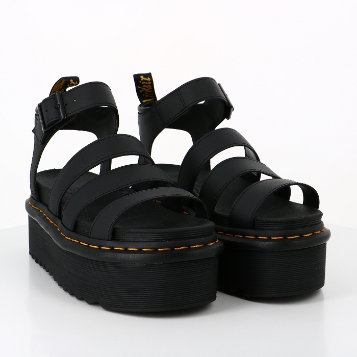 Dr martens chaussures dr martens sandales plateforme blaire black hydro leather noir9009601_5