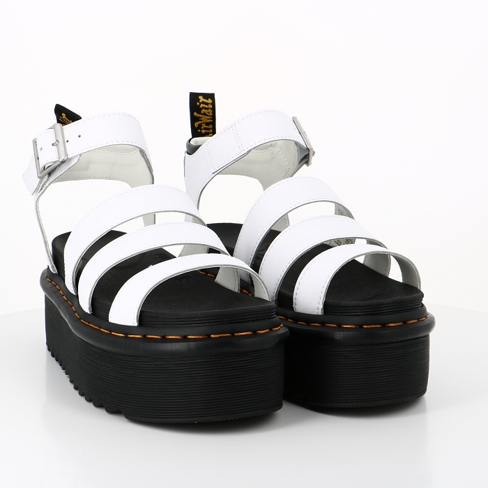 Dr martens chaussures dr martens sandales plateforme blaire white hydro leather blanc9009701_5