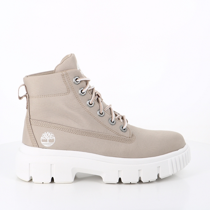 Timberland chaussures timberland bottine en toile greyfield beige beige