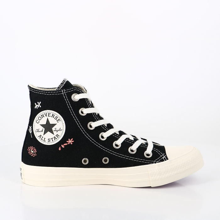 Converse chaussures converse chuck taylor all star embroidered floral noirmulticoloreaigrette noir