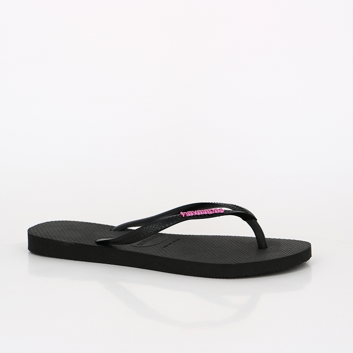 Havaianas chaussures havaianas slim logo metallic black pink noir9013301_3