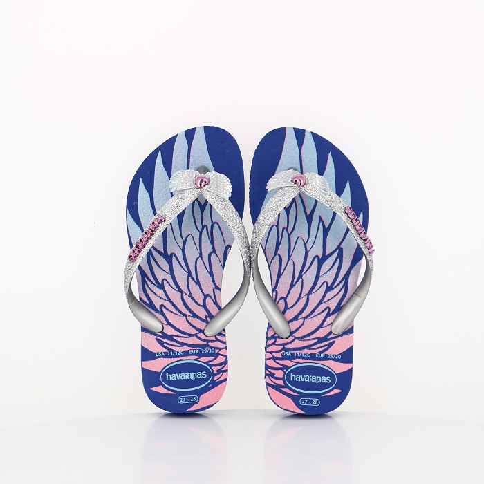 Havaianas chaussures havaianas enfant slim glitter trendy marine bleu