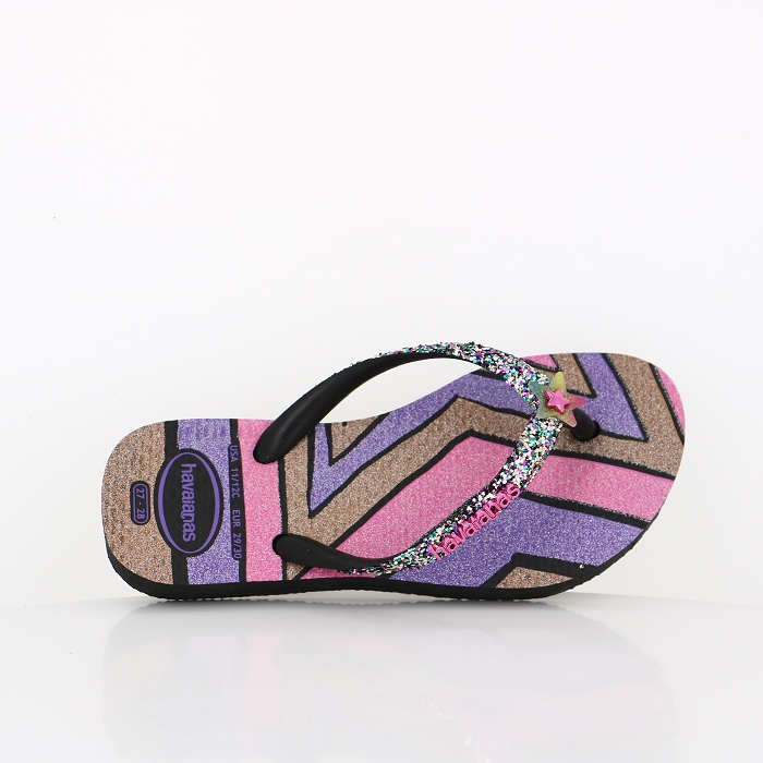 Havaianas chaussures havaianas enfant slim glitter ii black multicouleur9015001_2