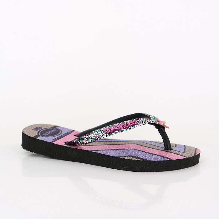 Havaianas chaussures havaianas enfant slim glitter ii black multicouleur9015001_3
