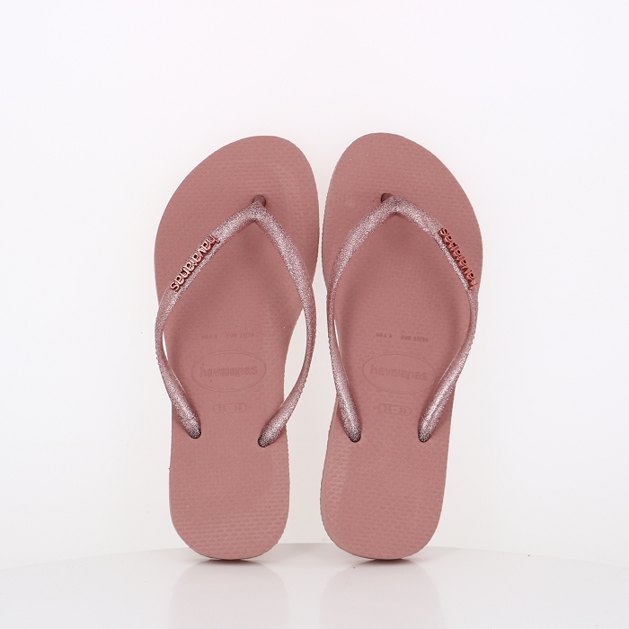 Havaianas chaussures havaianas slim logo metallic crocus rose rose