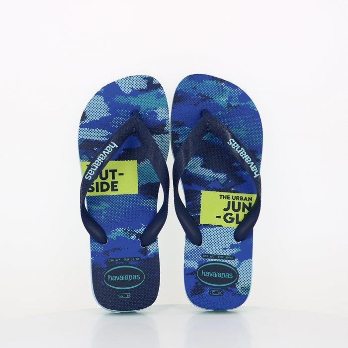 Havaianas chaussures havaianas top camu blue water bleu