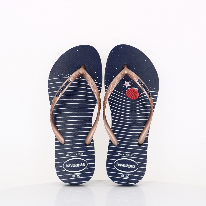 Havaianas chaussures havaianas slim nautical navy blue bleu