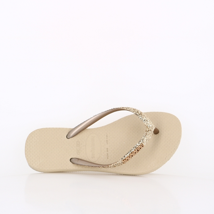 Havaianas chaussures havaianas enfant slim glitter ii sand grey or9021801_2