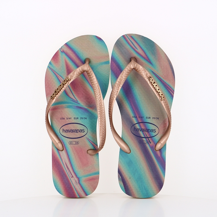 Havaianas chaussures havaianas slim iridescent sand grey or