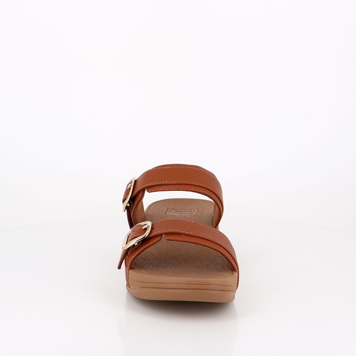 Fitflop chaussures fitflop lulu ajustable slide leather light tan 9027401_2