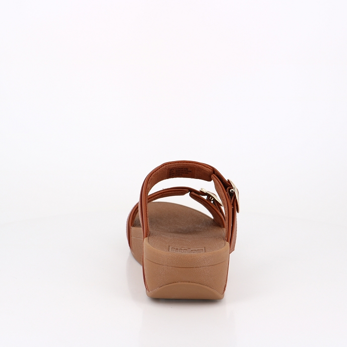 Fitflop chaussures fitflop lulu ajustable slide leather light tan 9027401_4