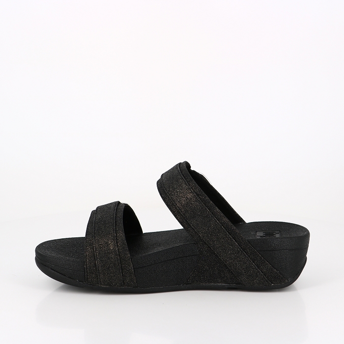 Fitflop chaussures fitflop lulu adjustable slide sparkle all black noir9027501_3