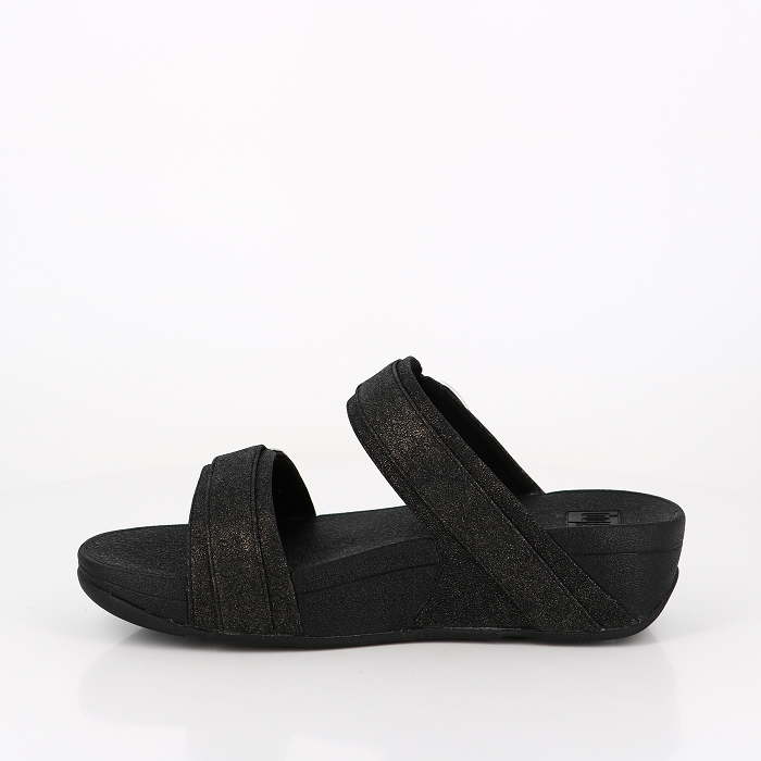 Fitflop chaussures fitflop lulu adjustable slide sparkle all black 9027501_3