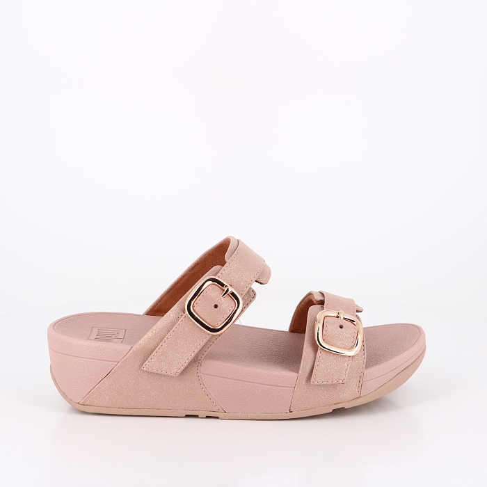 Fitflop chaussures fitflop lulu adjustable slide sparkle beige 